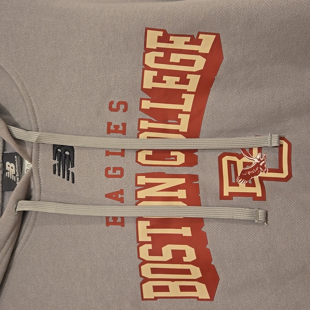 New Balance Boston College Eagles Hoodie Gray Men’s Size L NCAA Pullover - Picture 2 of 7